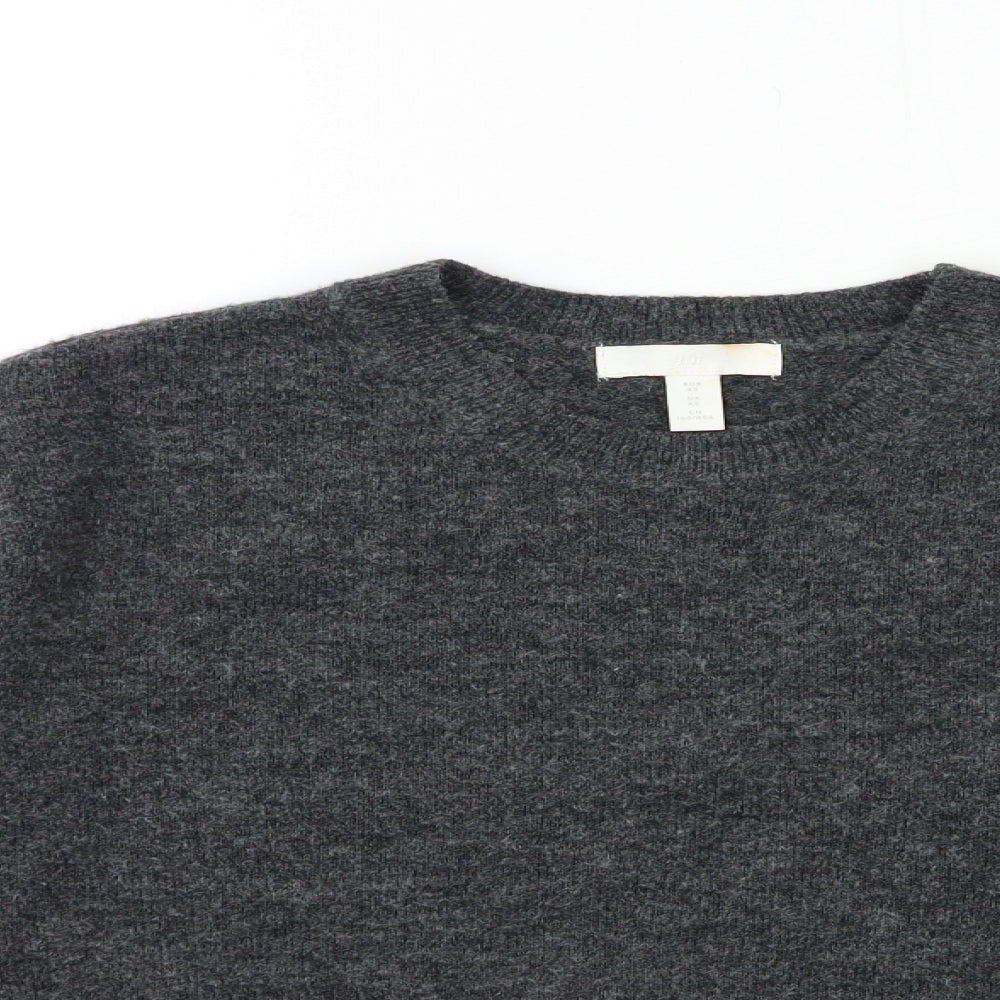 H&M Womens Grey  Knit Pullover Jumper Size XS
