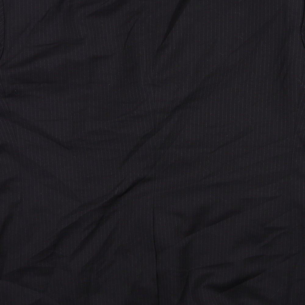 Marks and Spencer Mens Black Striped  Jacket Suit Jacket Size 42
