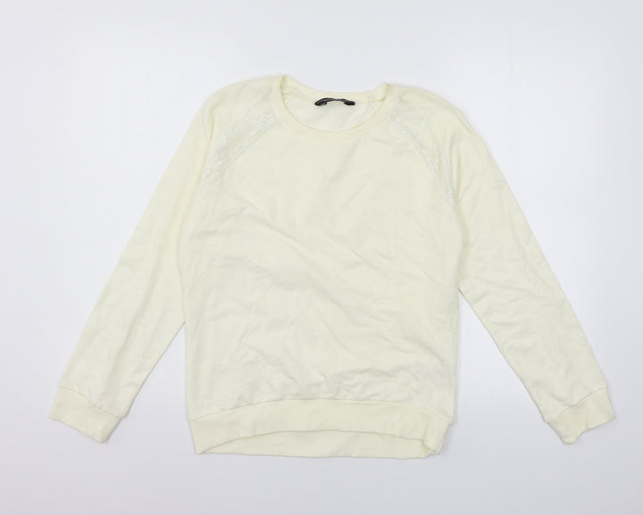 Dorothy Perkins Womens Ivory Jersey Pullover Sweatshirt Size 10