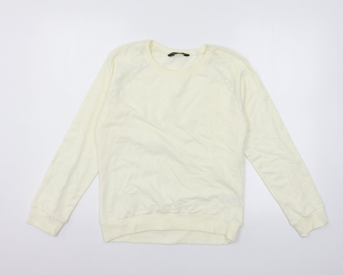 Dorothy Perkins Womens Ivory  Jersey Pullover Sweatshirt Size 10