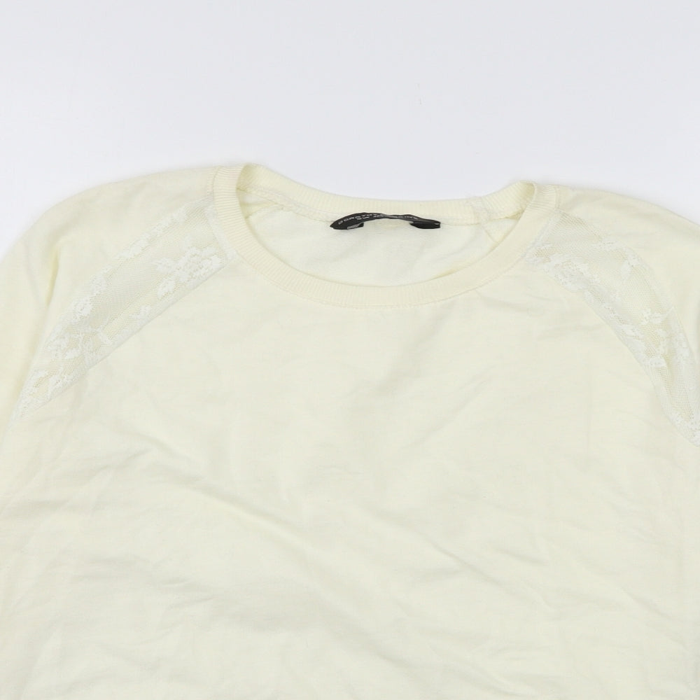 Dorothy Perkins Womens Ivory  Jersey Pullover Sweatshirt Size 10