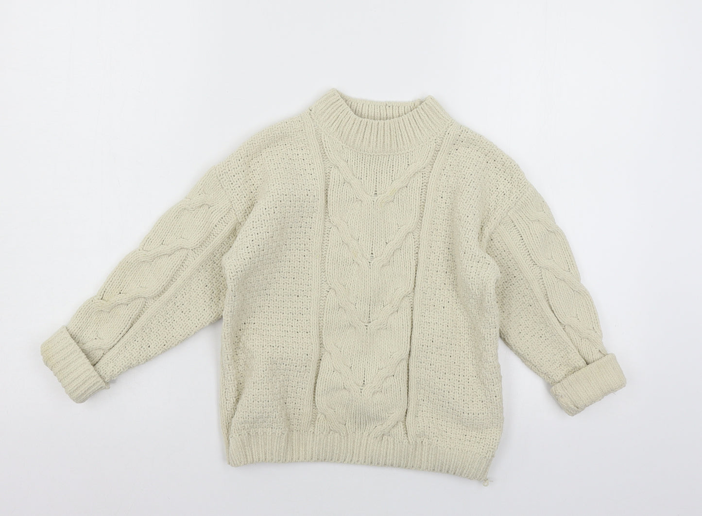 NEXT Girls Ivory  Knit Pullover Jumper Size 6 Years