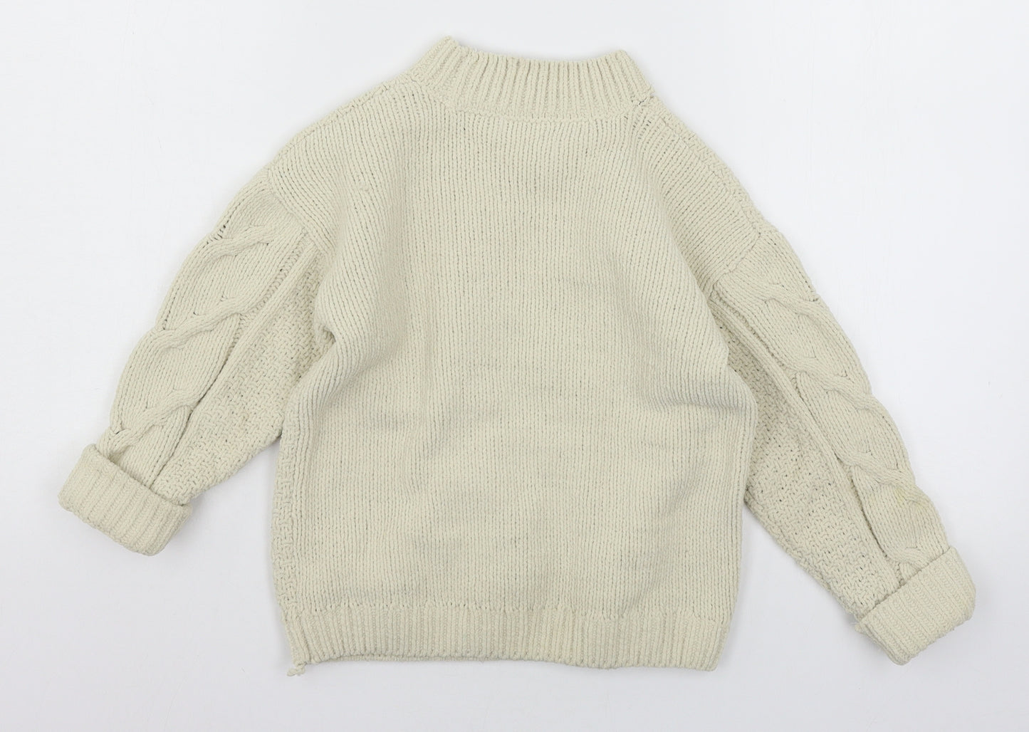 NEXT Girls Ivory  Knit Pullover Jumper Size 6 Years