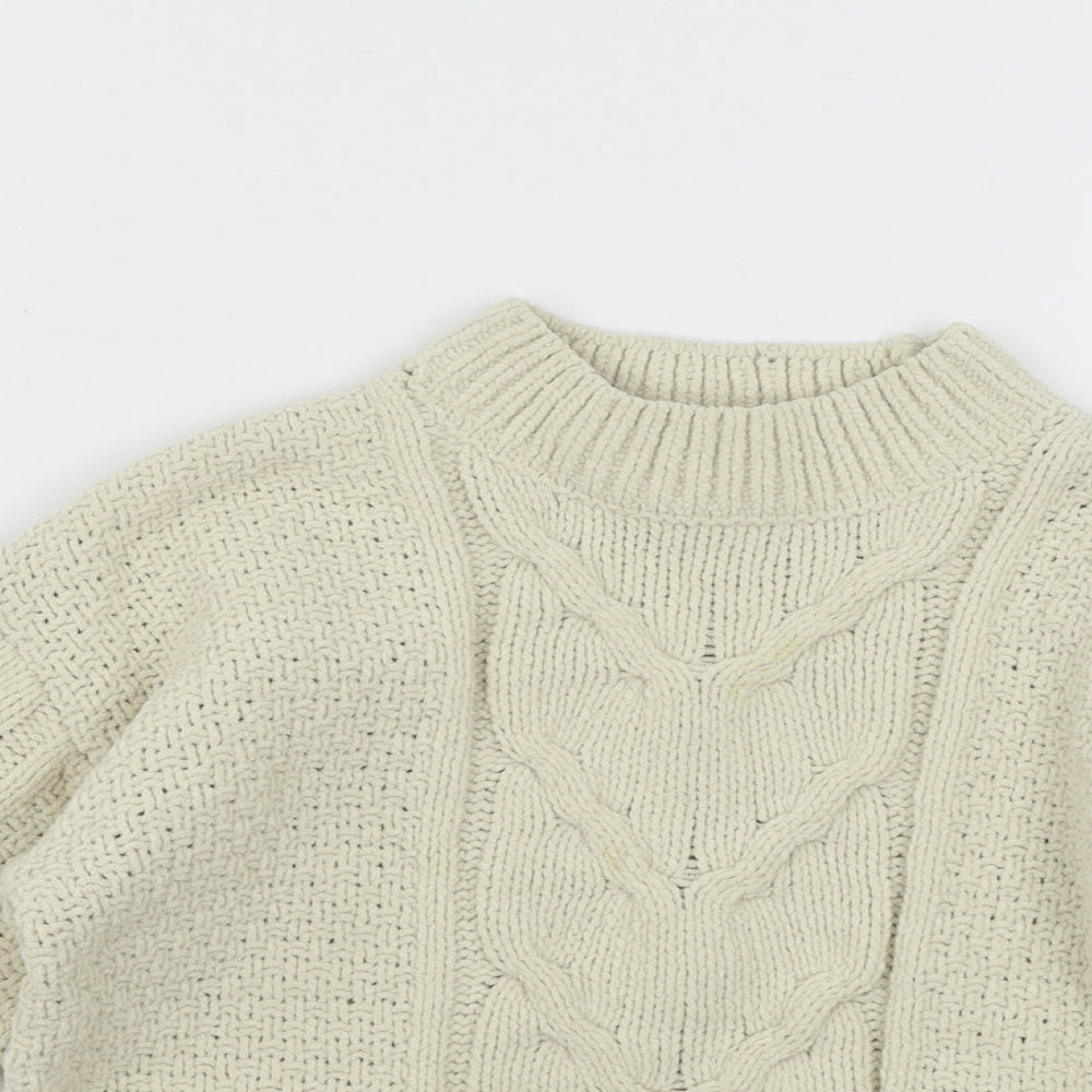 NEXT Girls Ivory  Knit Pullover Jumper Size 6 Years