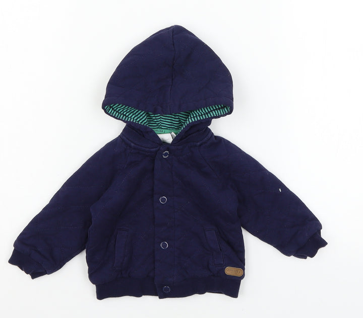 Debenhams Boys Blue Jersey Jacket Size 3-6 Months