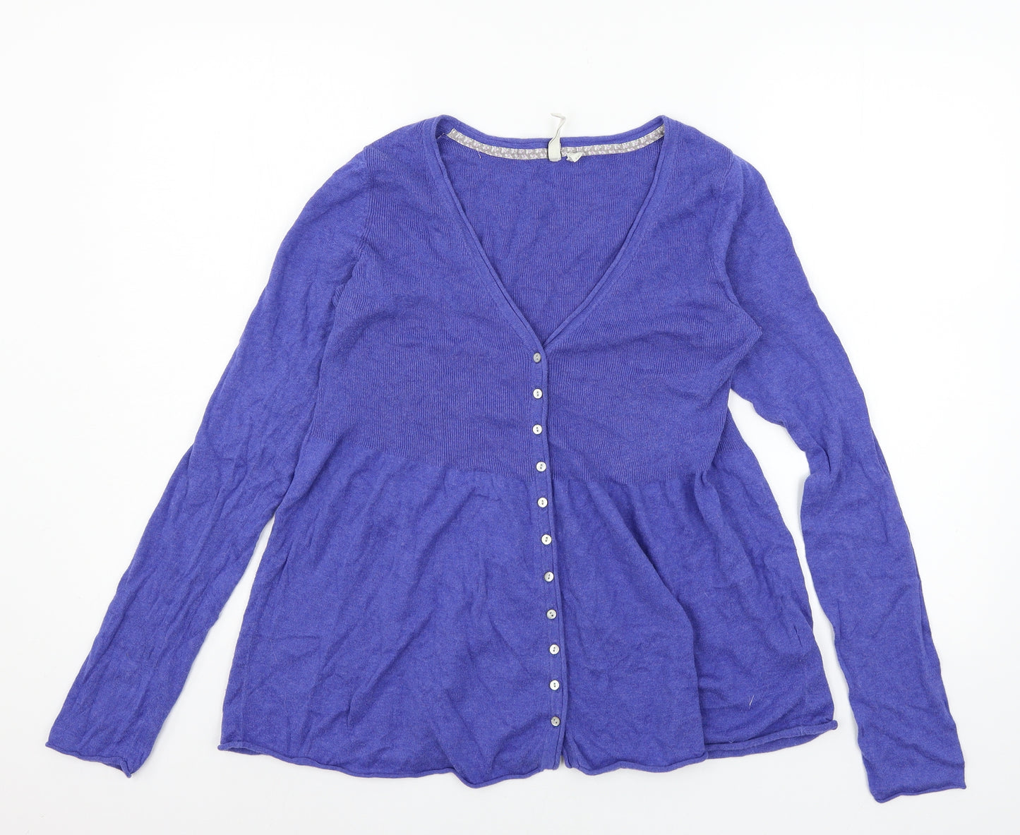 White Stuff Womens Blue  Knit Cardigan Jumper Size 12