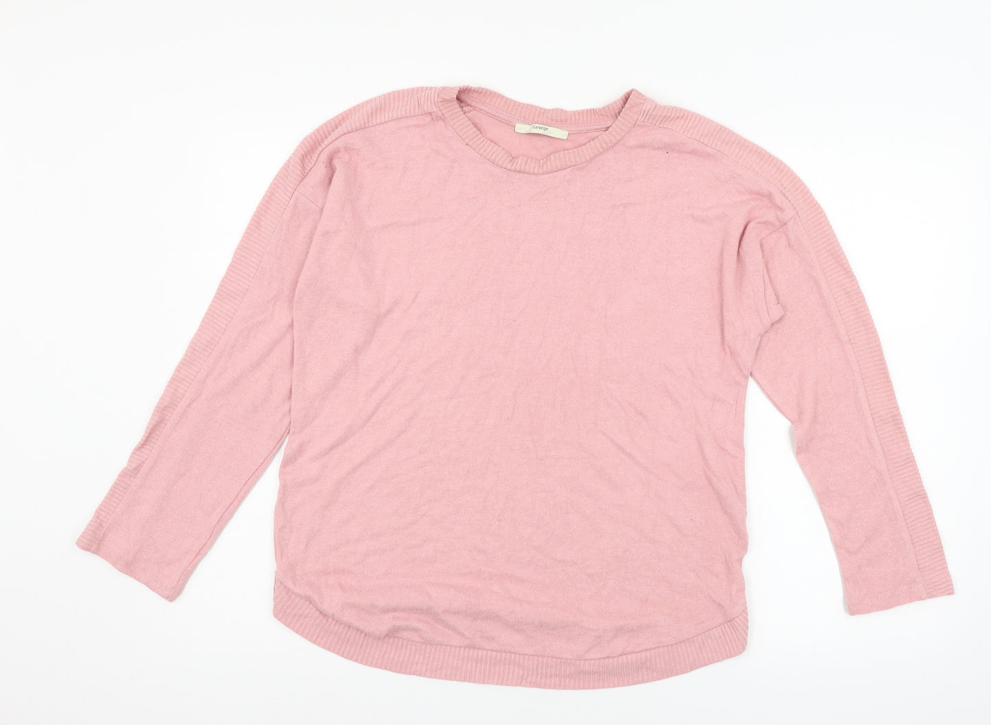 George Womens Pink  Knit Pullover Jumper Size M