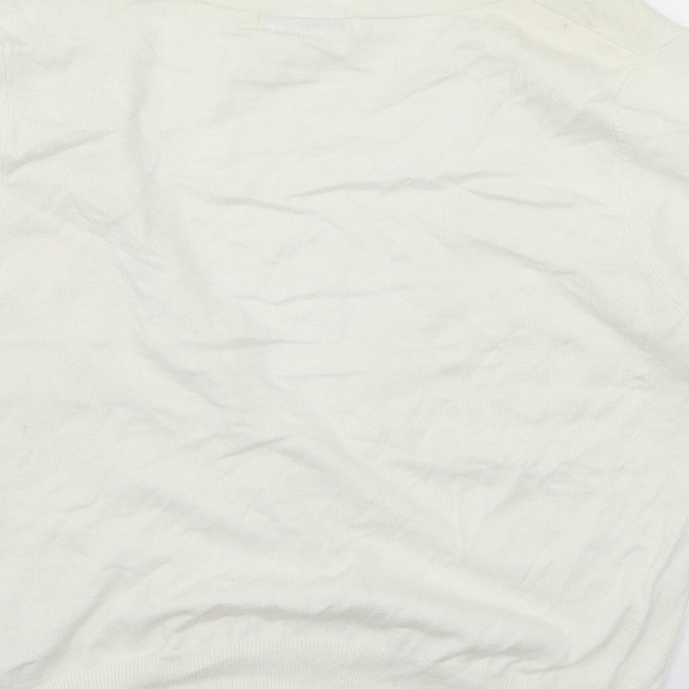 George Womens Ivory  Knit Cardigan Jumper Size 12