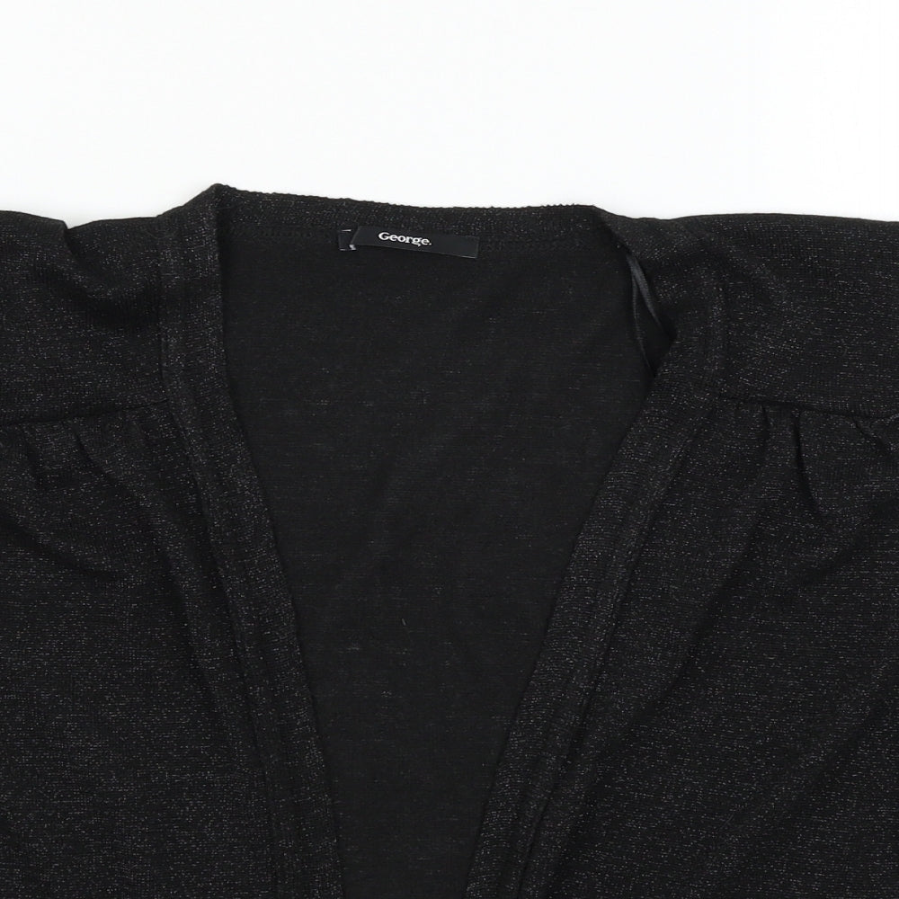 George Womens Black  Knit Cardigan Jumper Size 14