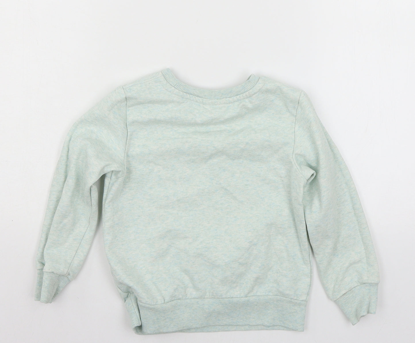 F&F Girls Green  Jersey Pullover Sweatshirt Size 5-6 Years