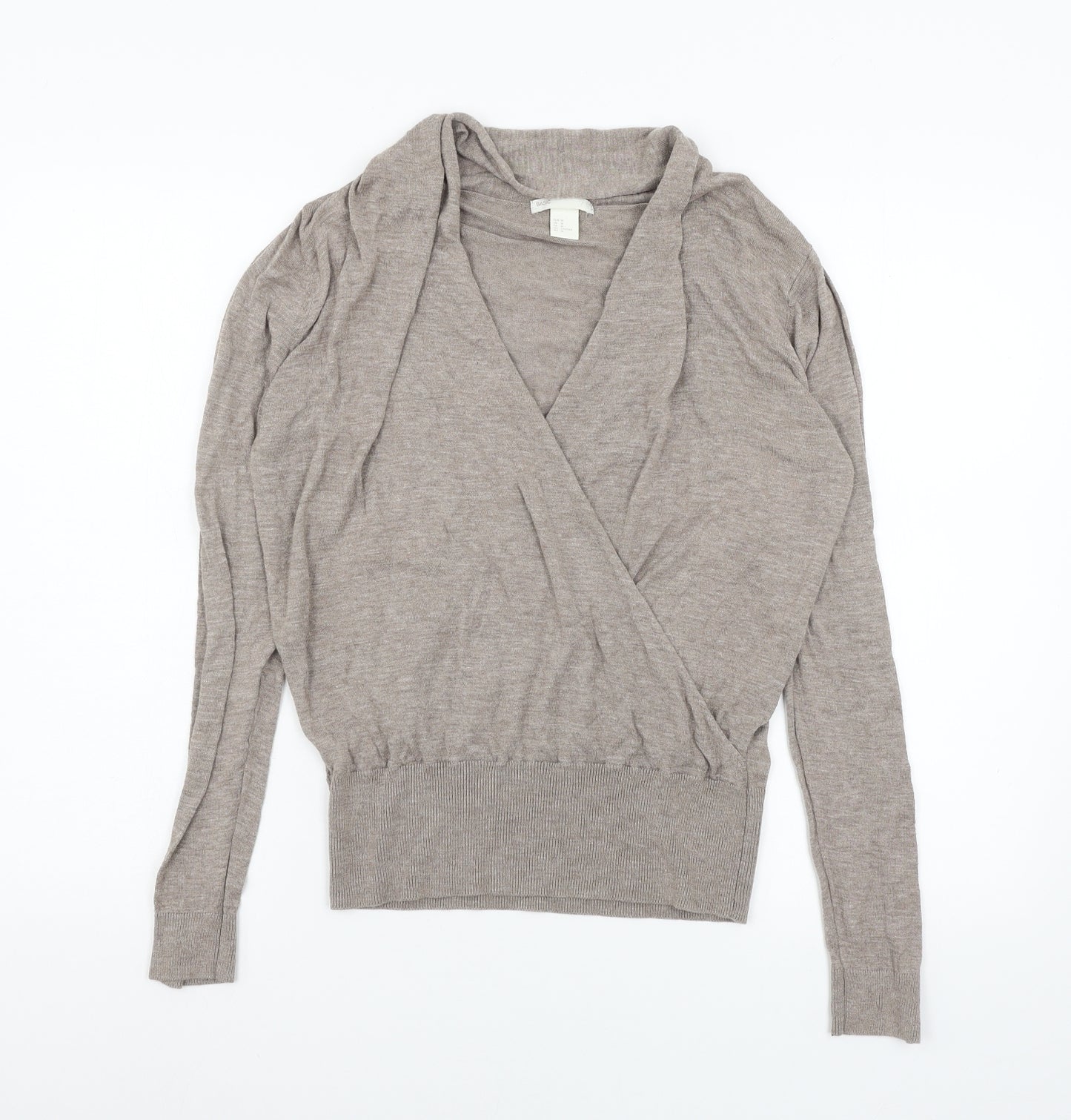 H&M Womens Grey  Knit Pullover Jumper Size M
