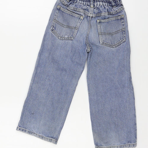 George Boys Blue  Denim Straight Jeans Size 4-5 Years - Distressed