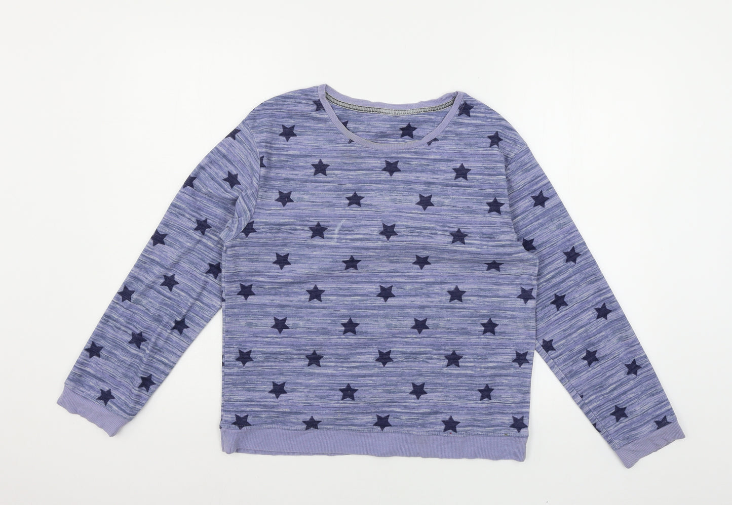 Marks and Spencer Womens Blue Striped Jersey Top Pyjama Top Size 8