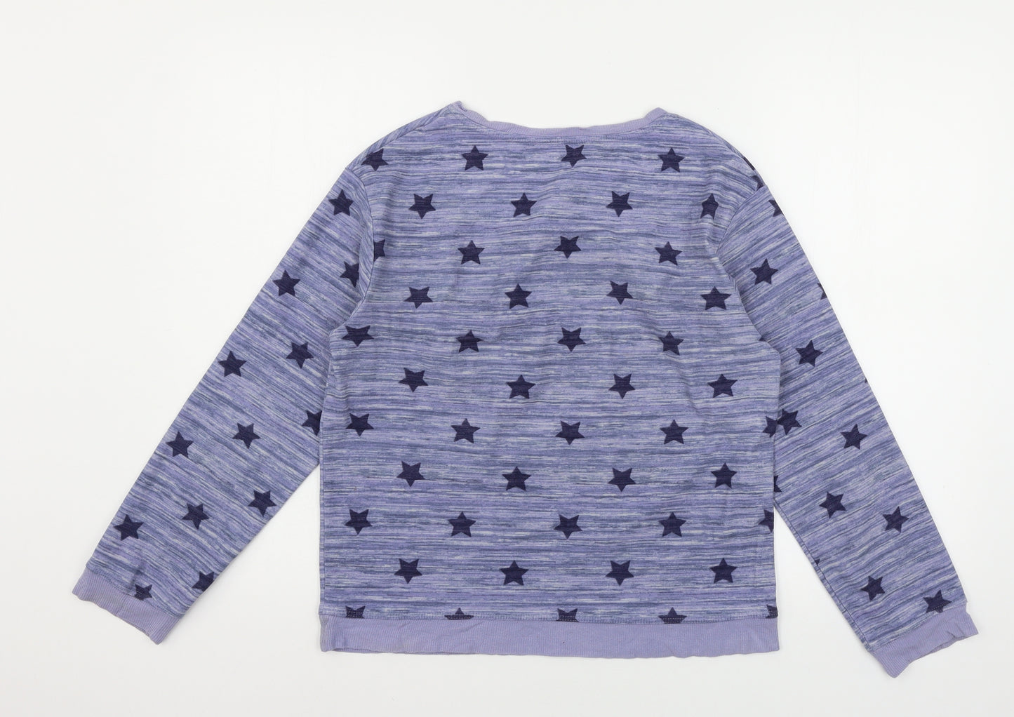 Marks and Spencer Womens Blue Striped Jersey Top Pyjama Top Size 8