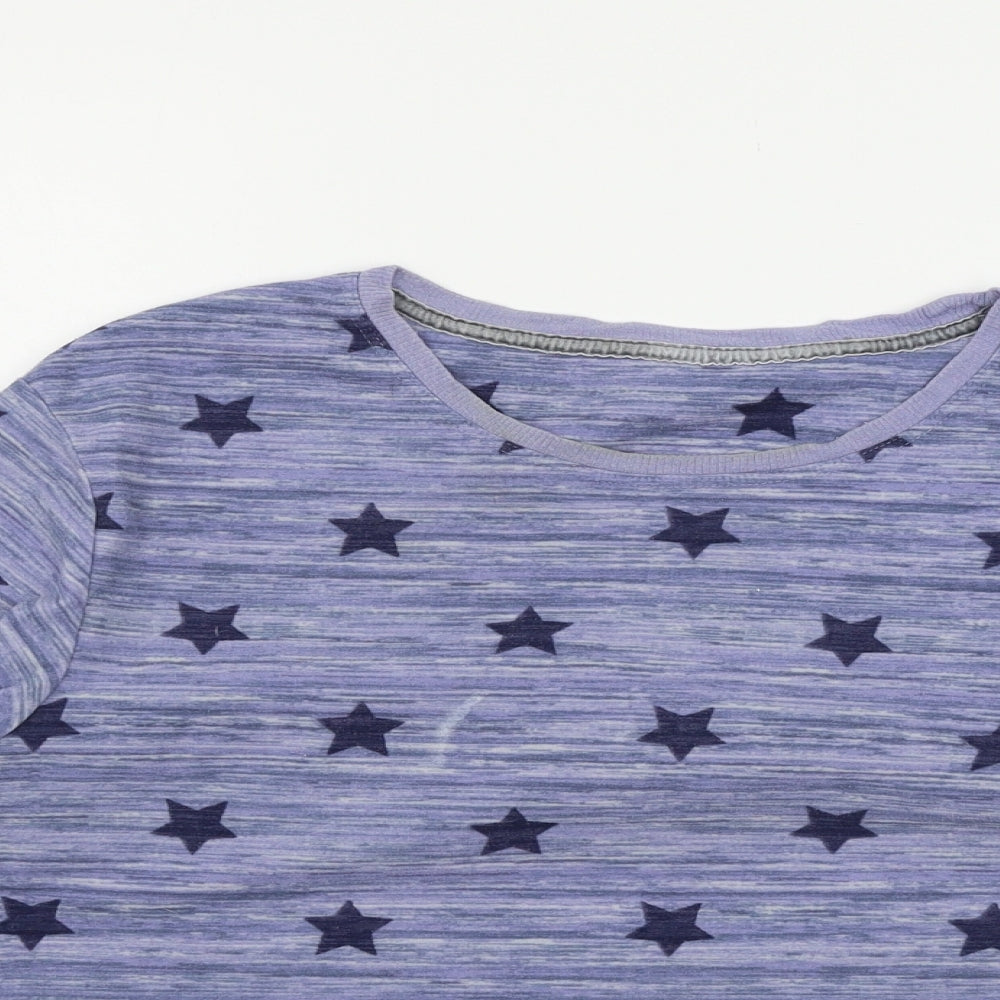 Marks and Spencer Womens Blue Striped Jersey Top Pyjama Top Size 8