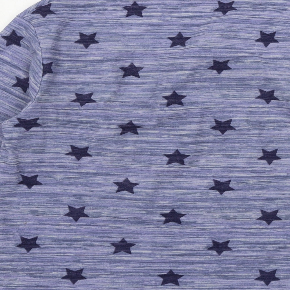 Marks and Spencer Womens Blue Striped Jersey Top Pyjama Top Size 8
