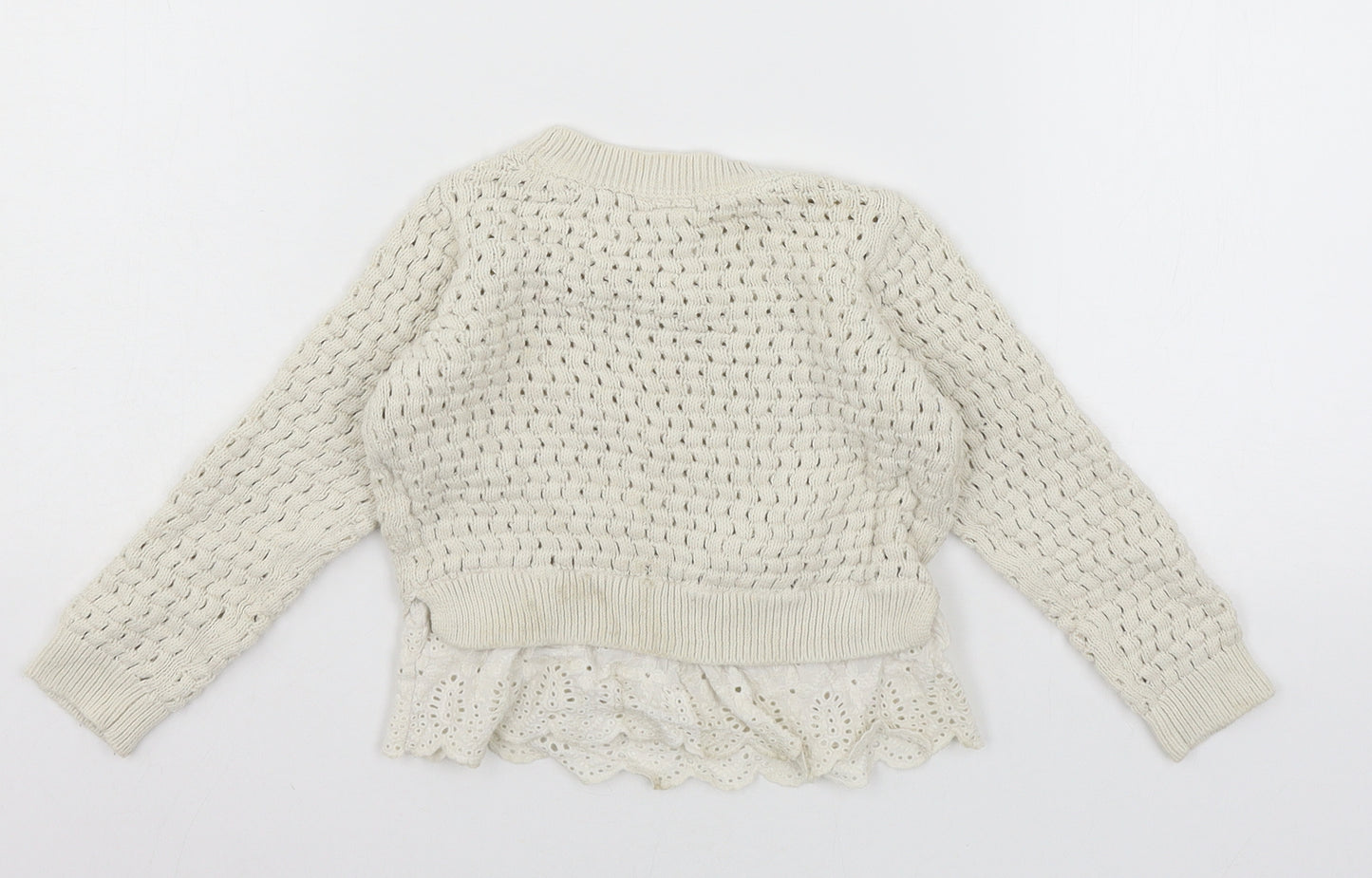 Gap Girls Ivory  Knit Pullover Jumper Size 3 Years