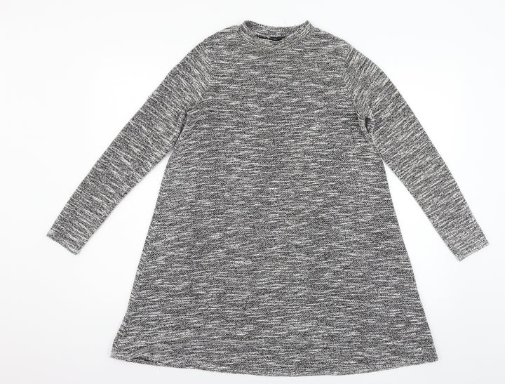 River Island Womens Grey  Jersey Skater Dress  Size 10