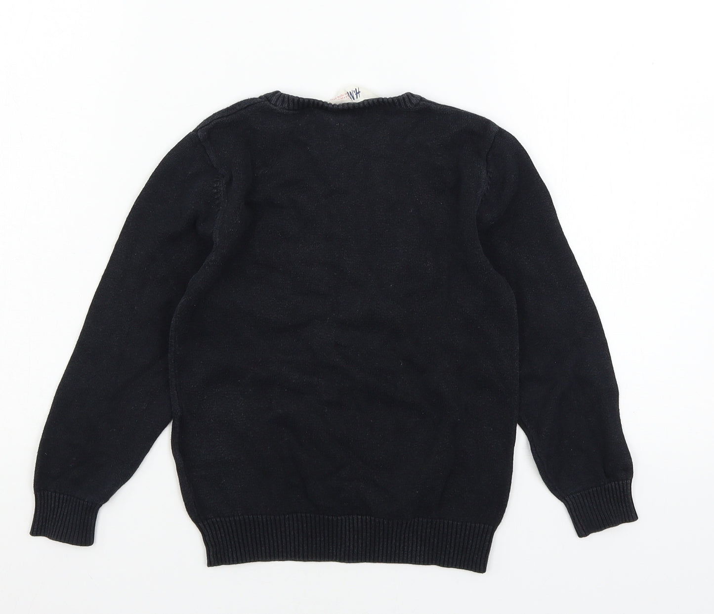 H&M Boys Blue  Knit Pullover Jumper Size 6-7 Years  - London New York Paris