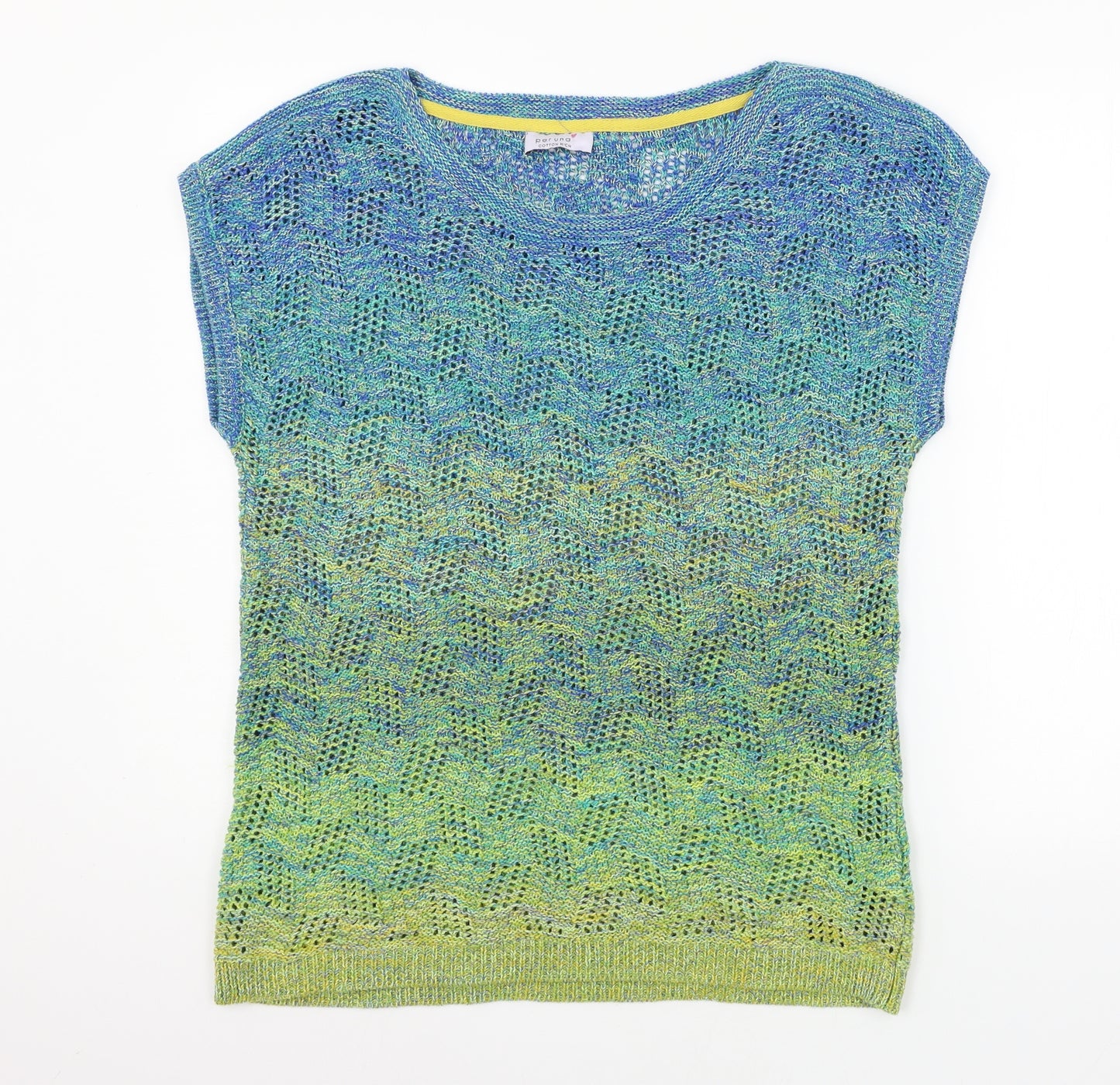 Per Una Womens Blue  Knit Pullover Jumper Size 16