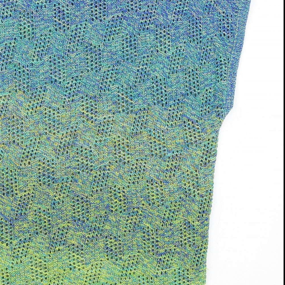 Per Una Womens Blue  Knit Pullover Jumper Size 16