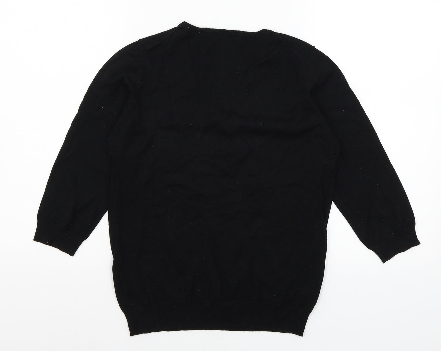 Marks and Spencer Womens Black  Knit Pullover Jumper Size 12