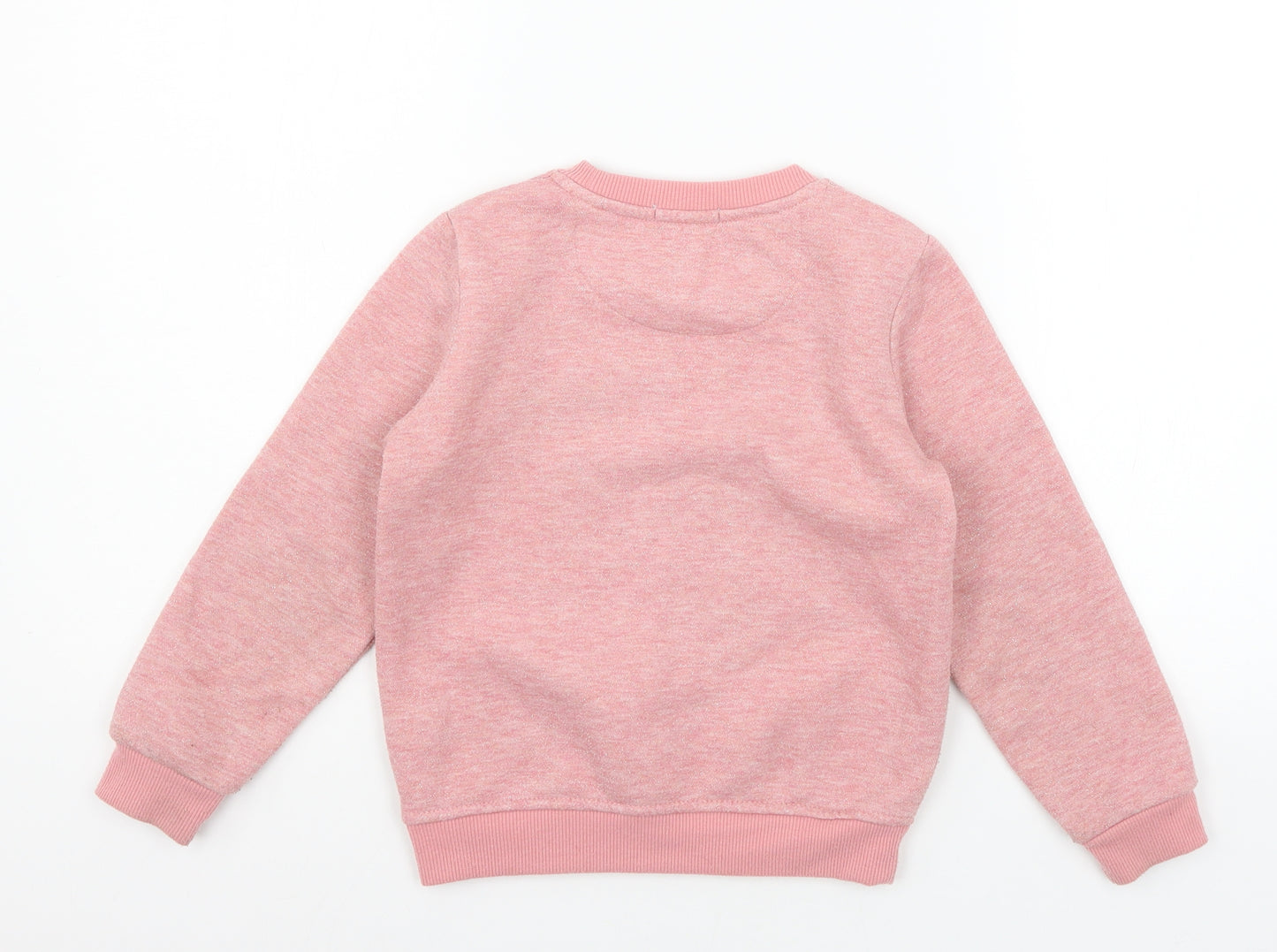 Primark Girls Pink  Jersey Pullover Sweatshirt Size 6-7 Years  - Unicorn
