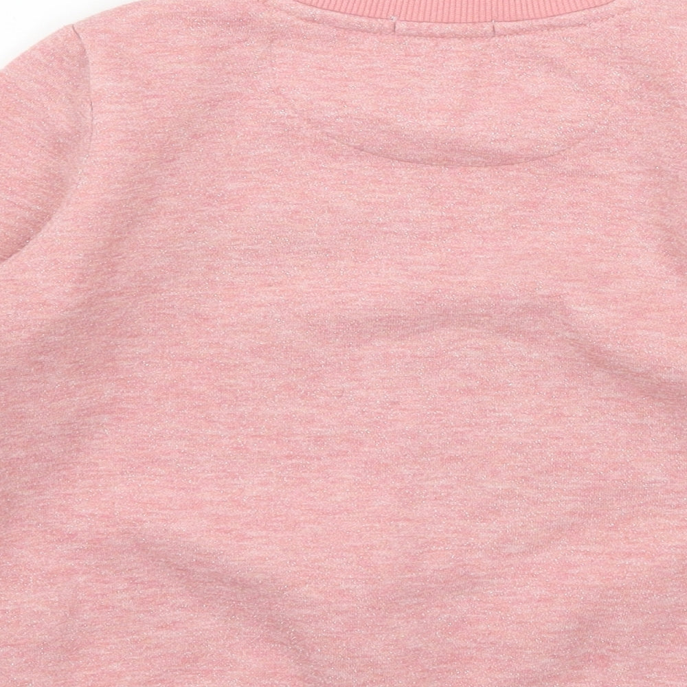 Primark Girls Pink  Jersey Pullover Sweatshirt Size 6-7 Years  - Unicorn