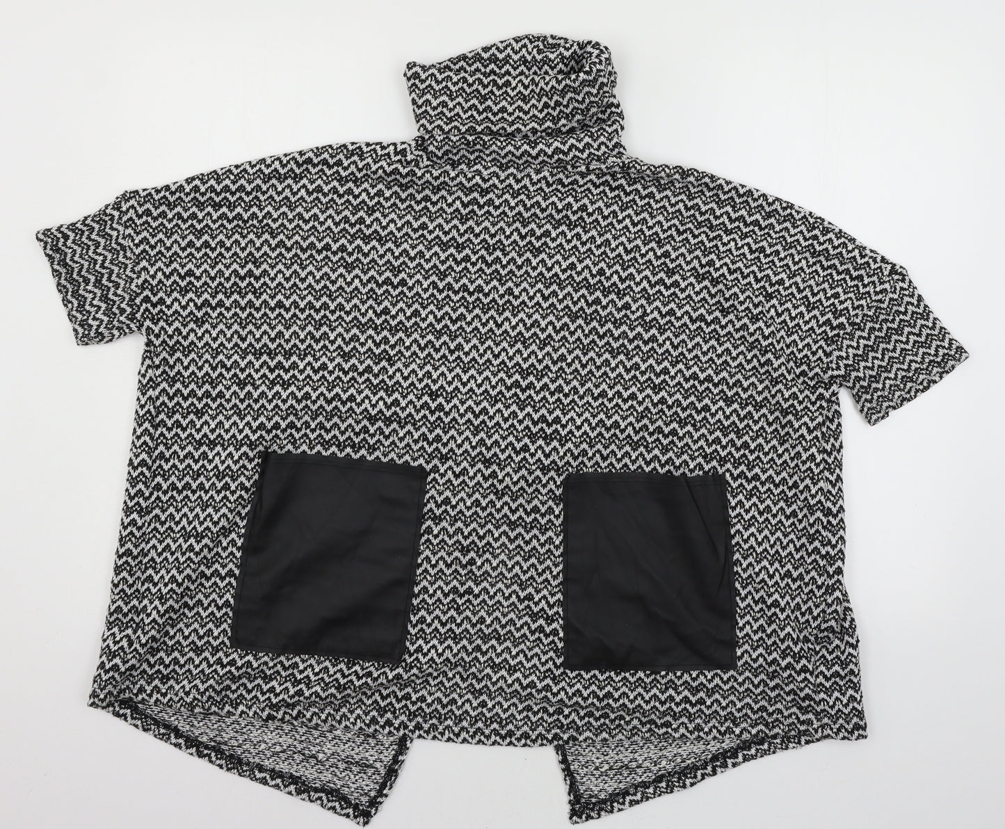 River Island Womens Black Striped Knit Pullover Jumper Size 6