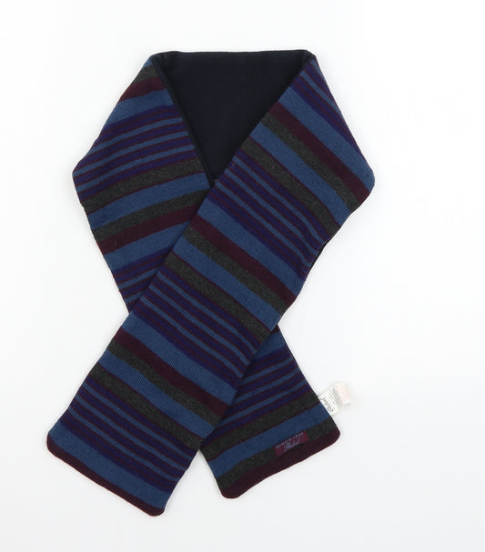 Rebel Boys Blue Striped Fleece Rectangle Scarf Scarf One Size