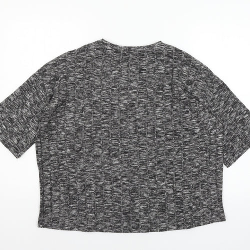 F&F Womens Grey  Jersey Basic T-Shirt Size 10