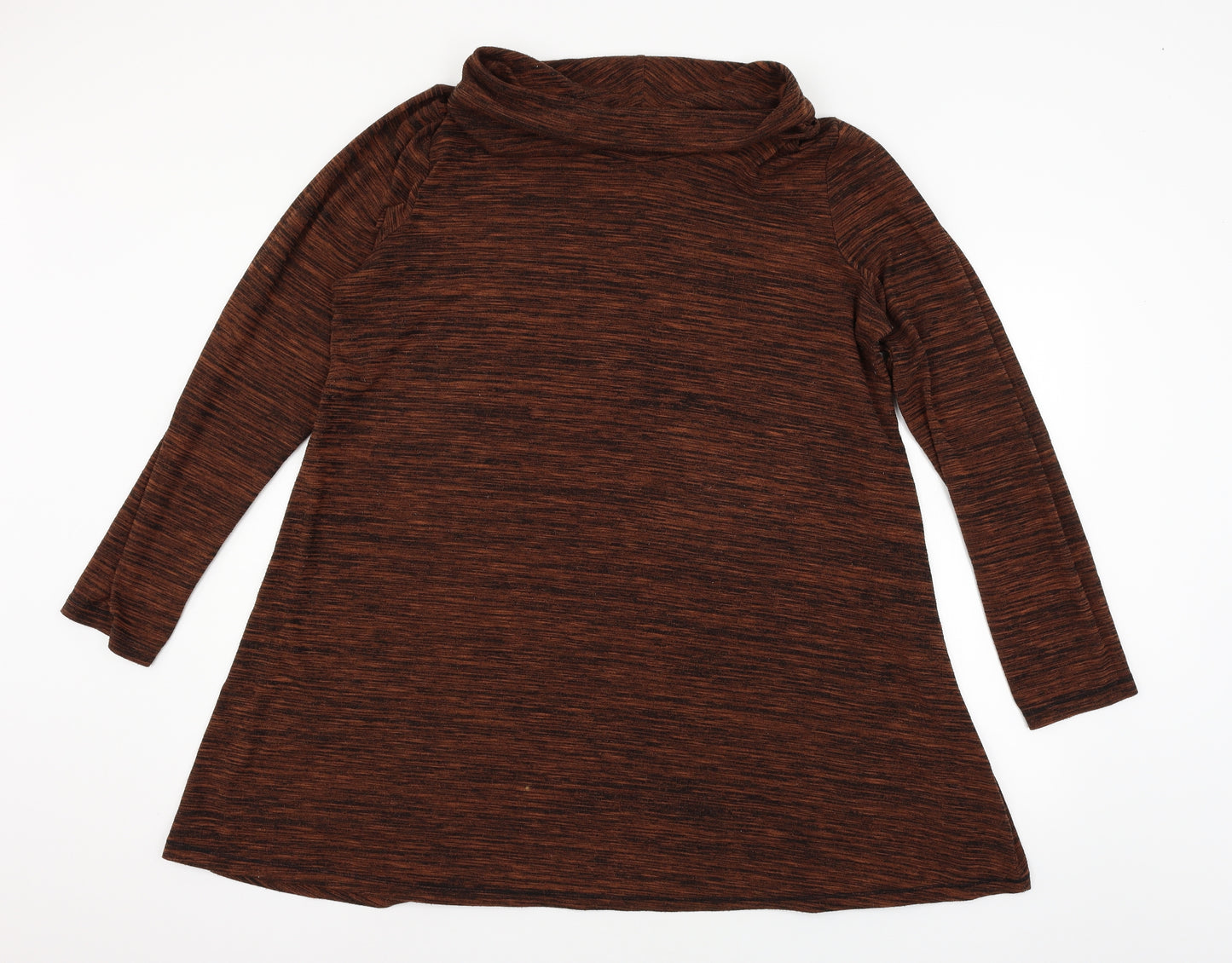 F&F Womens Brown Striped Jersey Pullover Jumper Size 22