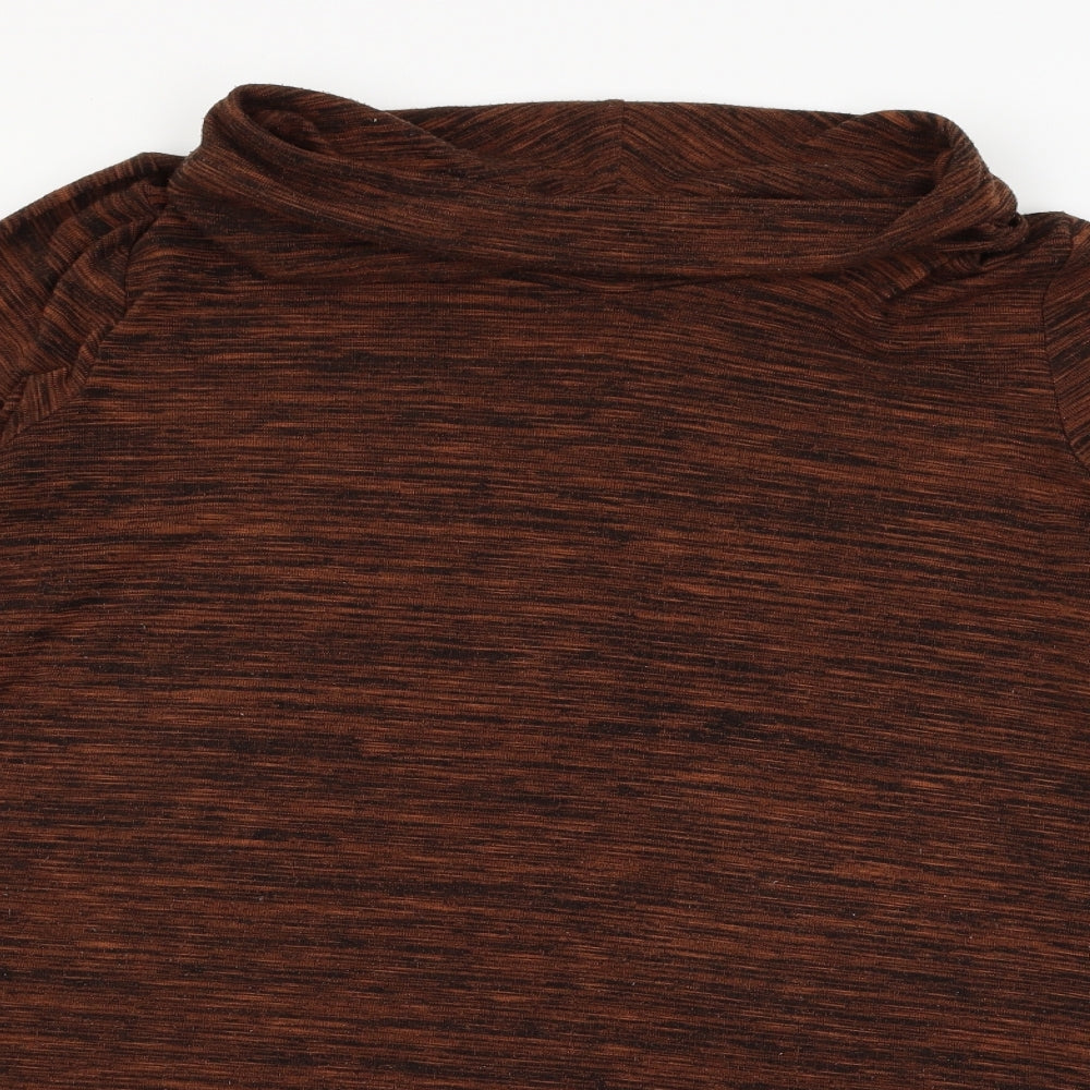 F&F Womens Brown Striped Jersey Pullover Jumper Size 22