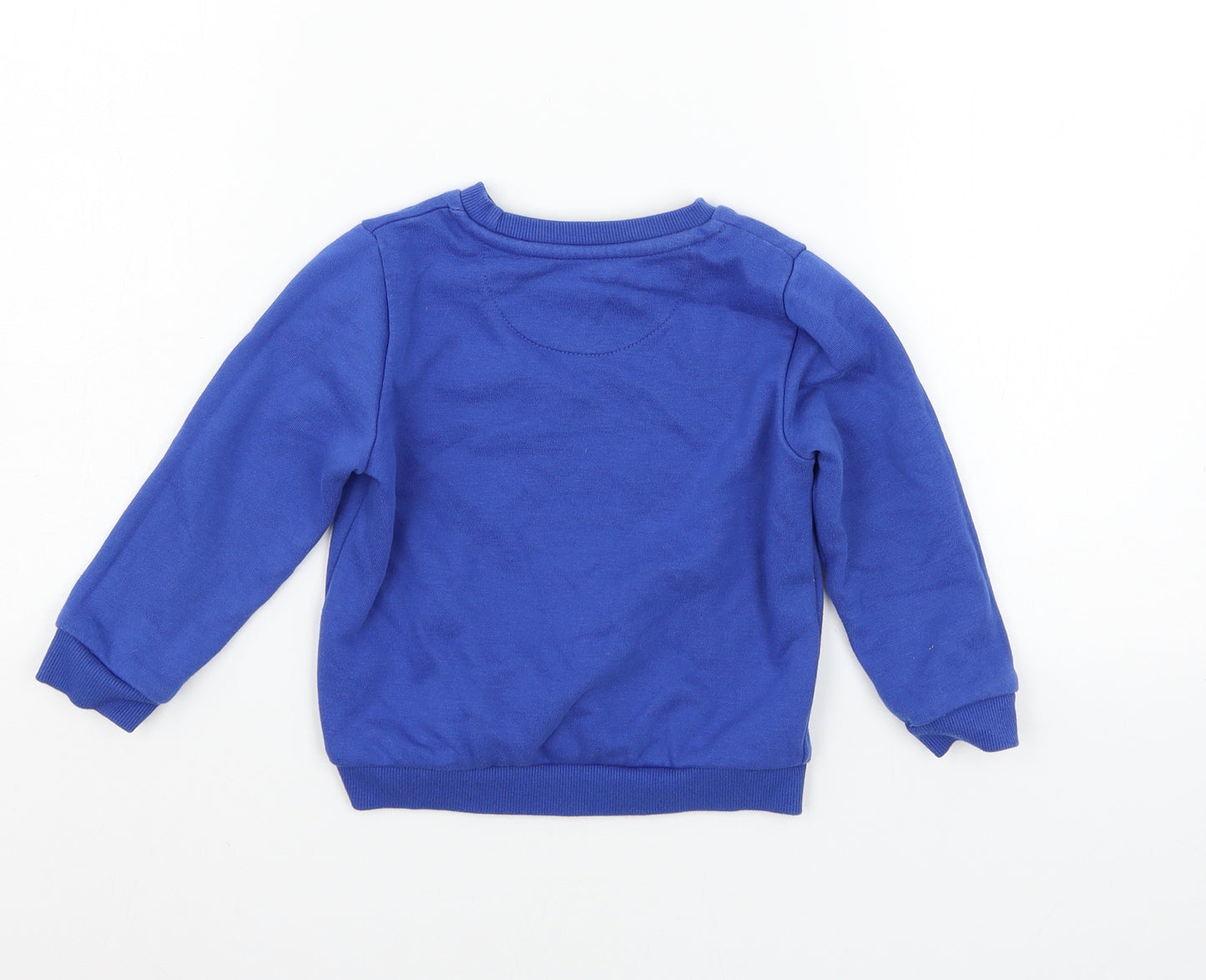 Primark Boys Blue  Jersey Pullover Sweatshirt Size 3-4 Years  - Monster