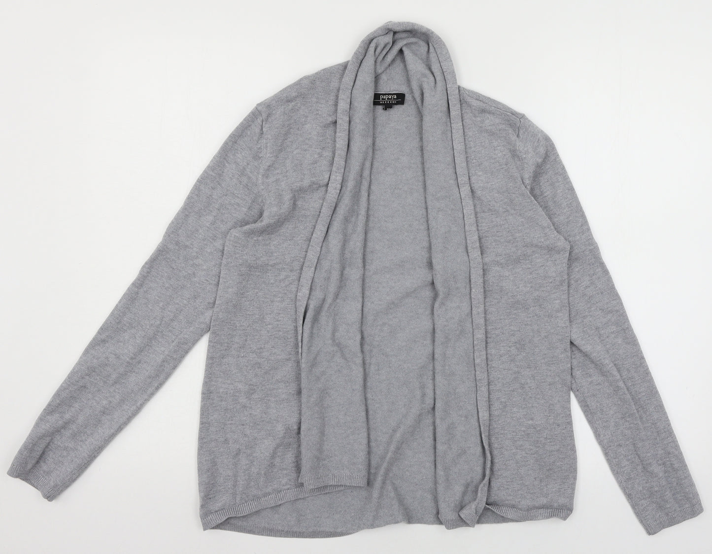 Papaya Womens Grey  Knit Cardigan Jumper Size 12