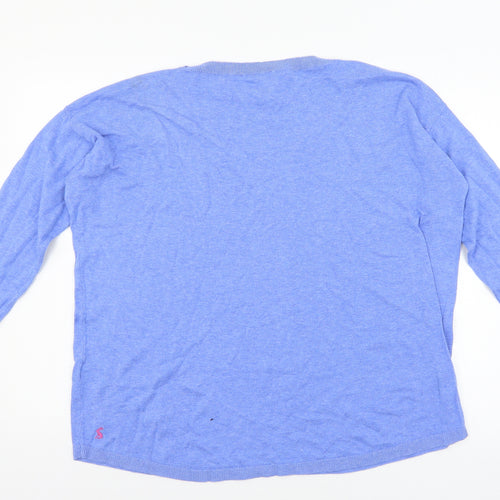 Joules Womens Blue  Knit Pullover Jumper Size 14