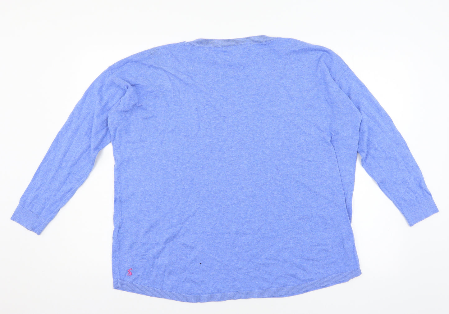 Joules Womens Blue  Knit Pullover Jumper Size 14