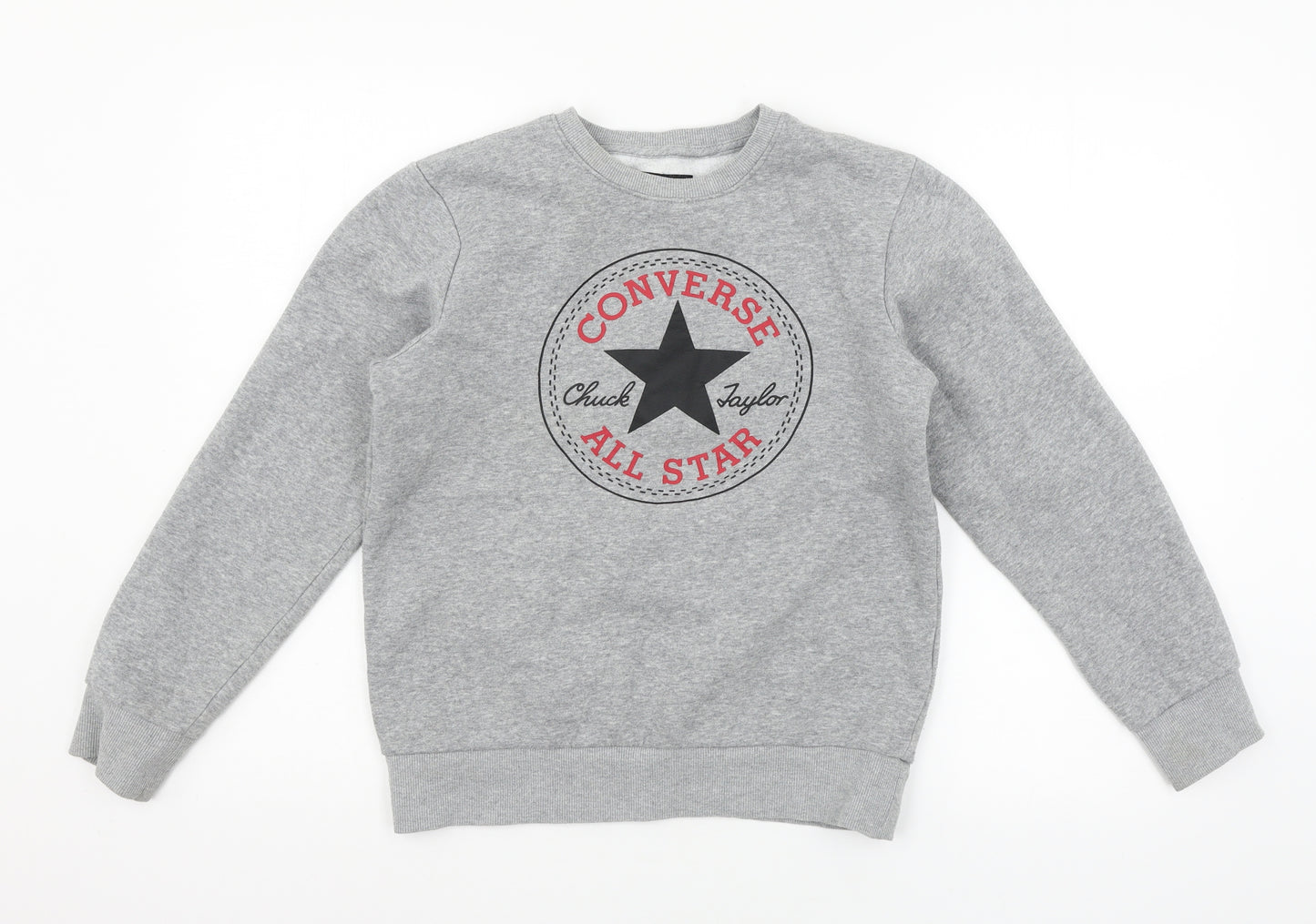 Converse Girls Grey  Jersey Pullover Sweatshirt Size 12-13 Years