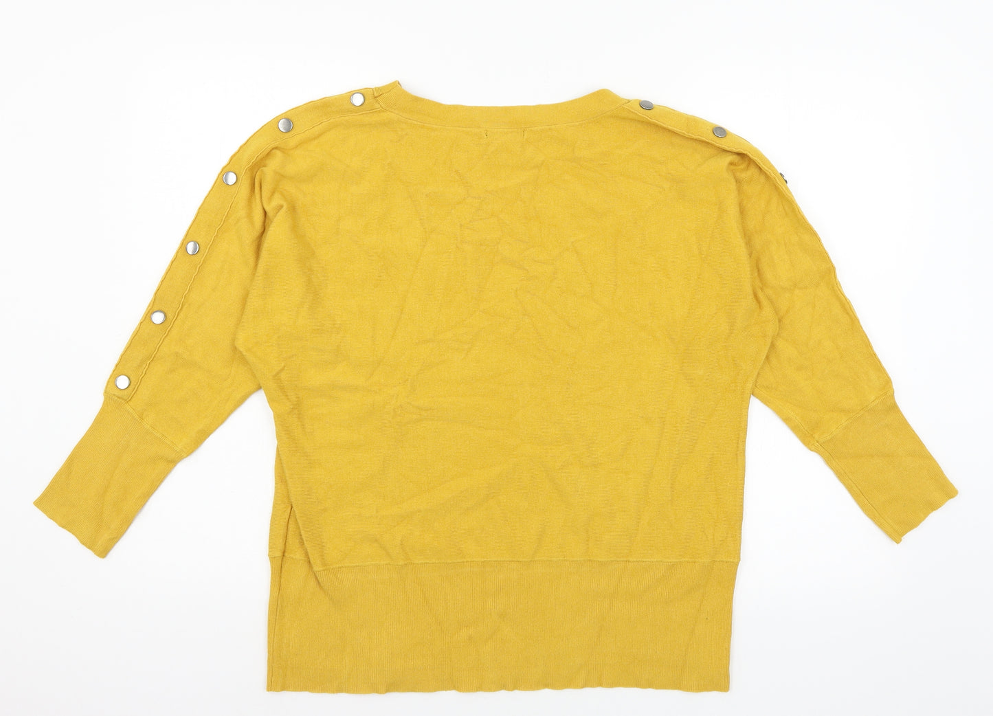Roman Womens Yellow  Knit Pullover Jumper Size 18