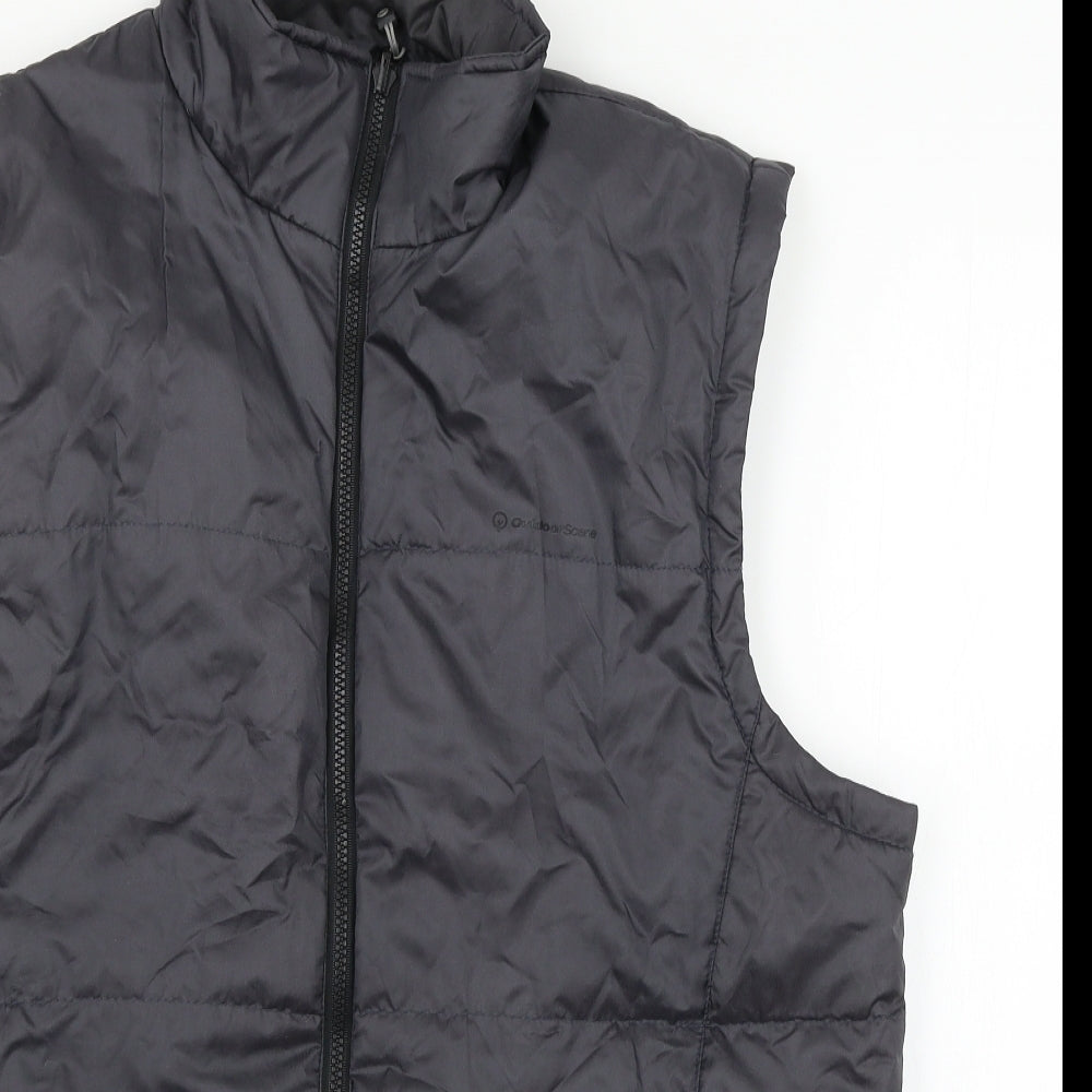 Outdoor Scene Mens Grey   Gilet Jacket Size L