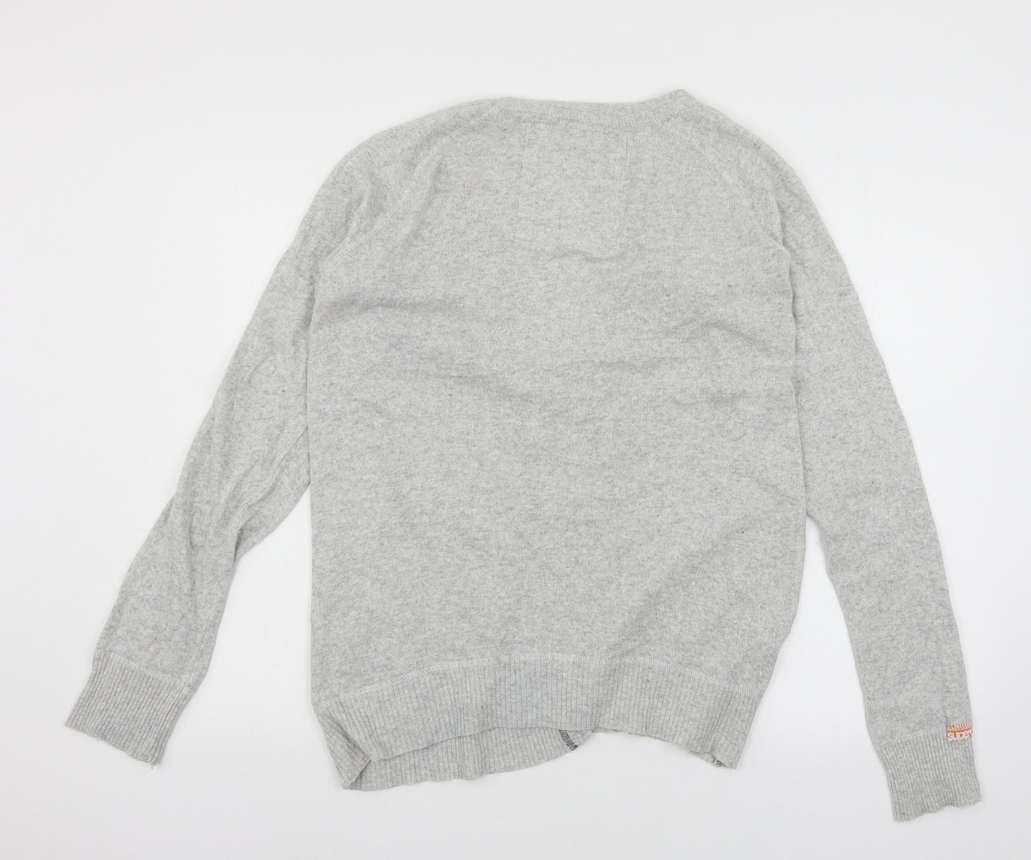 Superdry Mens Grey  Knit Cardigan Jumper Size S