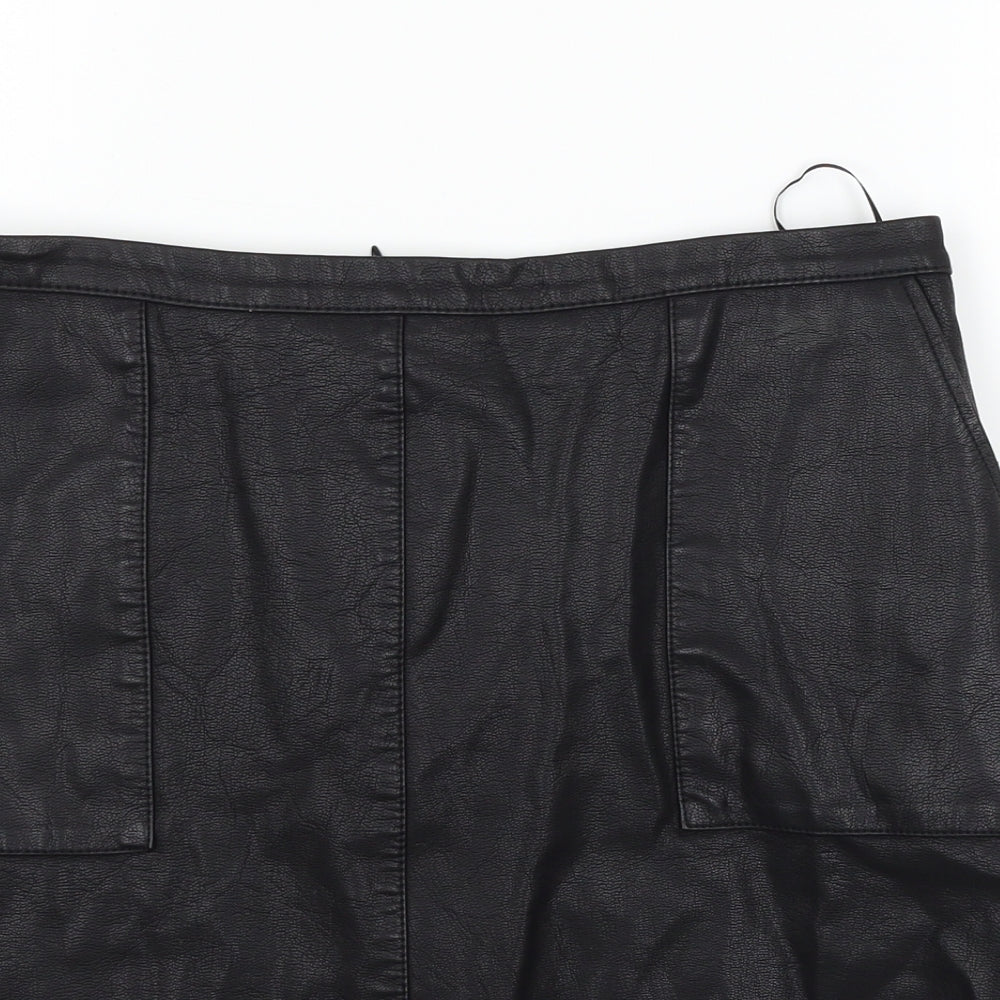 Papaya Womens Black   A-Line Skirt Size 12