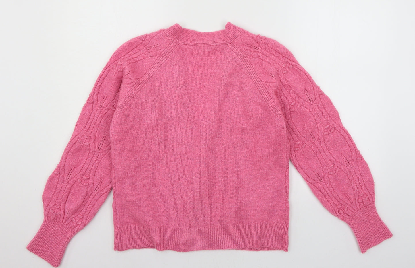 F&F Womens Pink  Knit Cardigan Jumper Size S