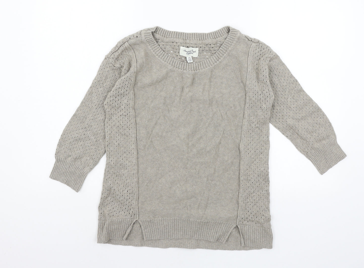 American Eagle Outfitters Womens Brown  Knit Pullover Jumper Size M
