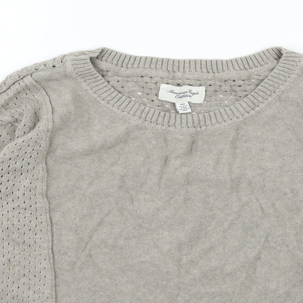 American Eagle Outfitters Womens Brown  Knit Pullover Jumper Size M