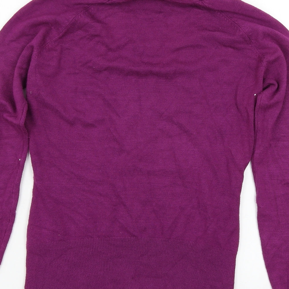 New Look Womens Purple  Knit Pullover Jumper Size 10