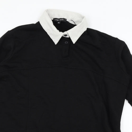 Cameo Rose Womens Black  Jersey Pullover Sweatshirt Size M