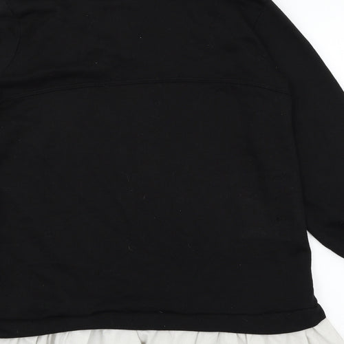 Cameo Rose Womens Black  Jersey Pullover Sweatshirt Size M
