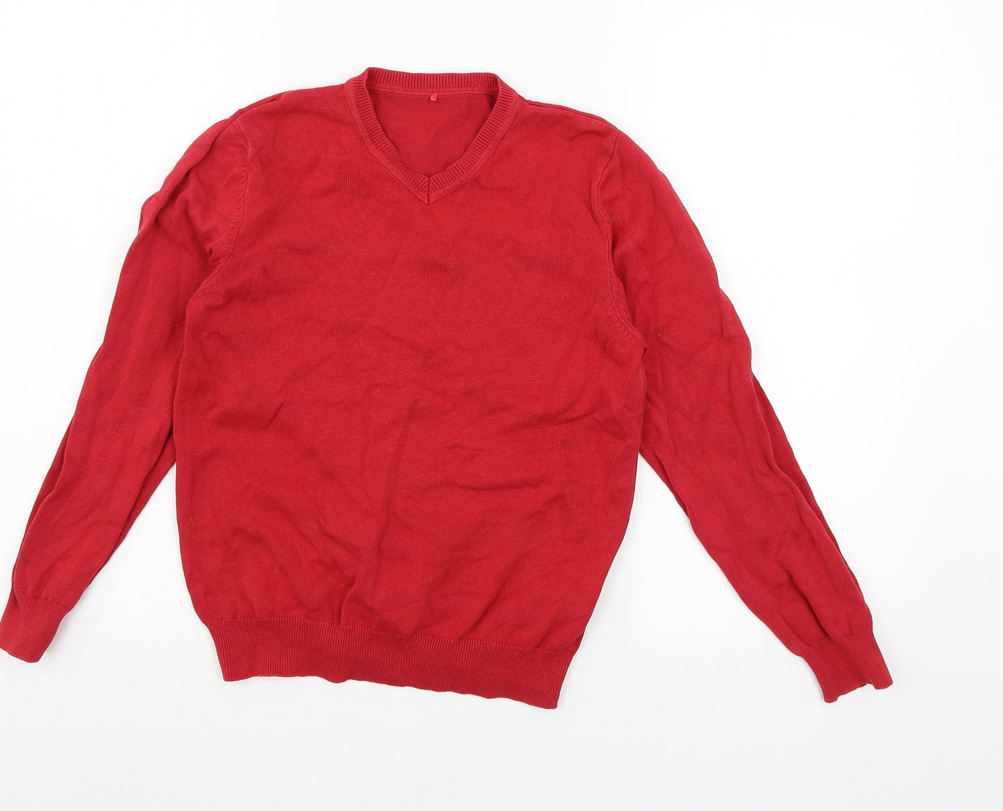 George Boys Red  Knit Pullover Jumper Size 10-11 Years