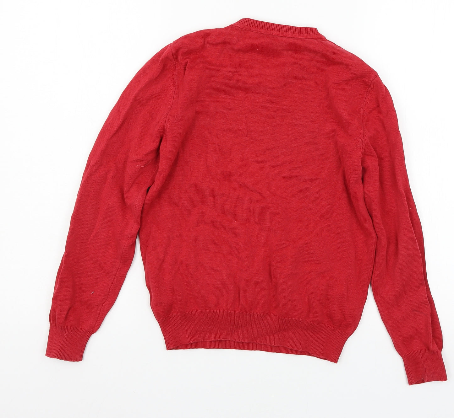 George Boys Red  Knit Pullover Jumper Size 10-11 Years
